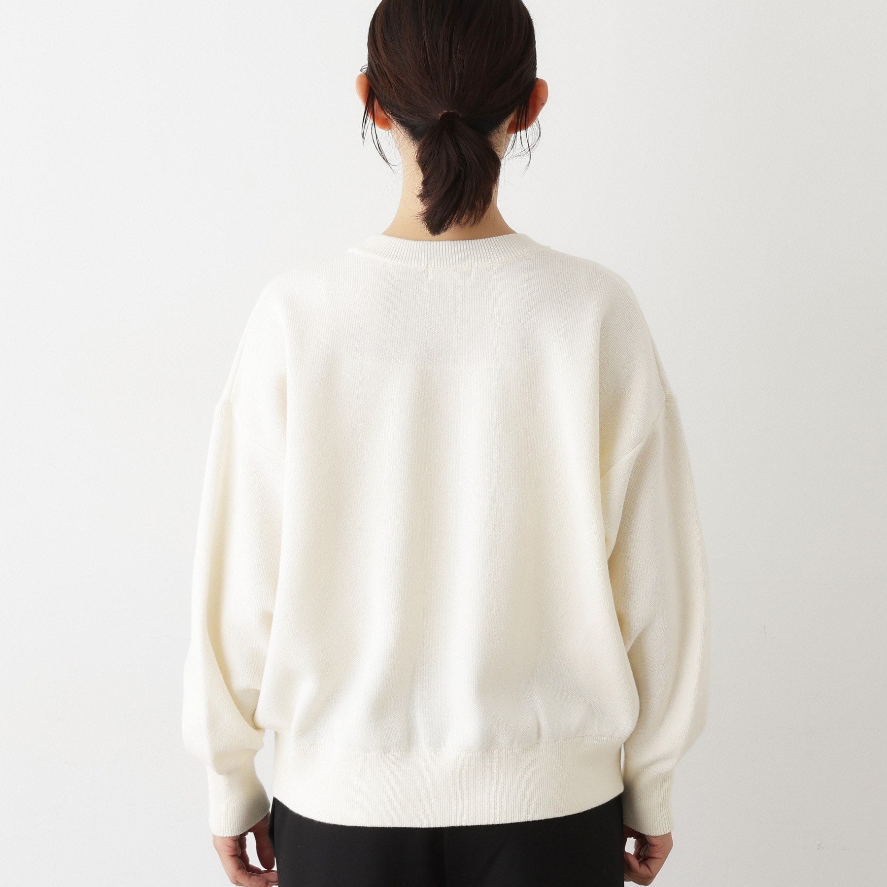 デッサン Dessin さがら刺繍クルーネックニット （オフホワイト(003)） オフホワイト(003)