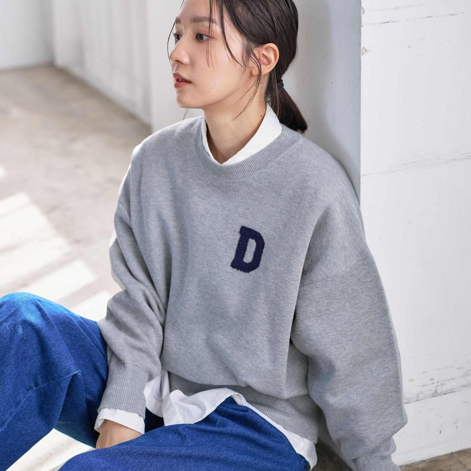 デッサン Dessin さがら刺繍クルーネックニット （オフホワイト(003)） オフホワイト(003)