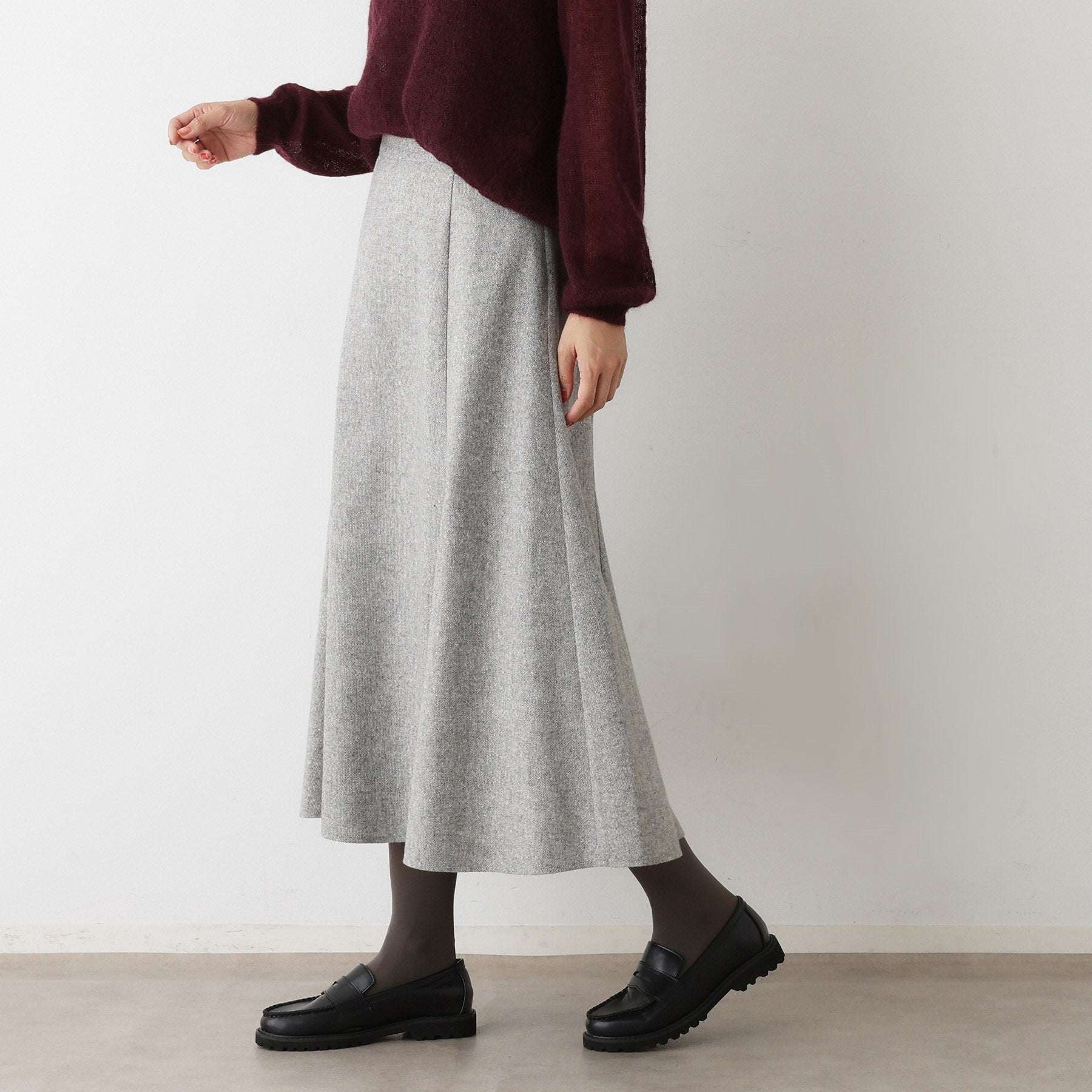 デッサン Dessin ツイードフレアスカート （ブラウン(544)） ブラウン(544)