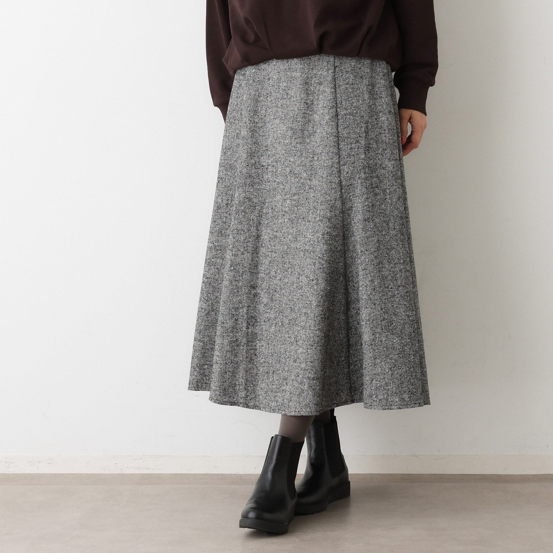 デッサン Dessin ツイードフレアスカート （ブラウン(544)） ブラウン(544)