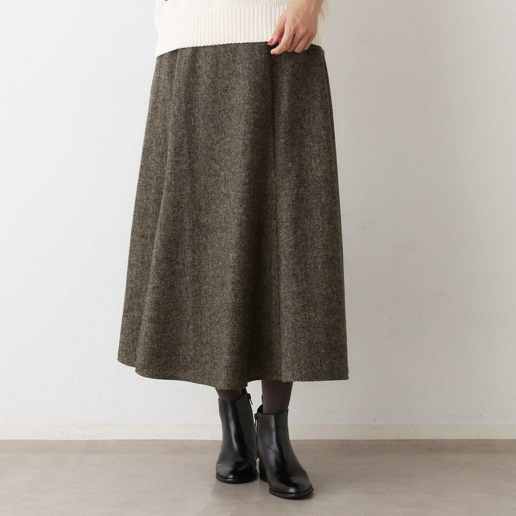 デッサン Dessin ツイードフレアスカート （ブラウン(544)） ブラウン(544)
