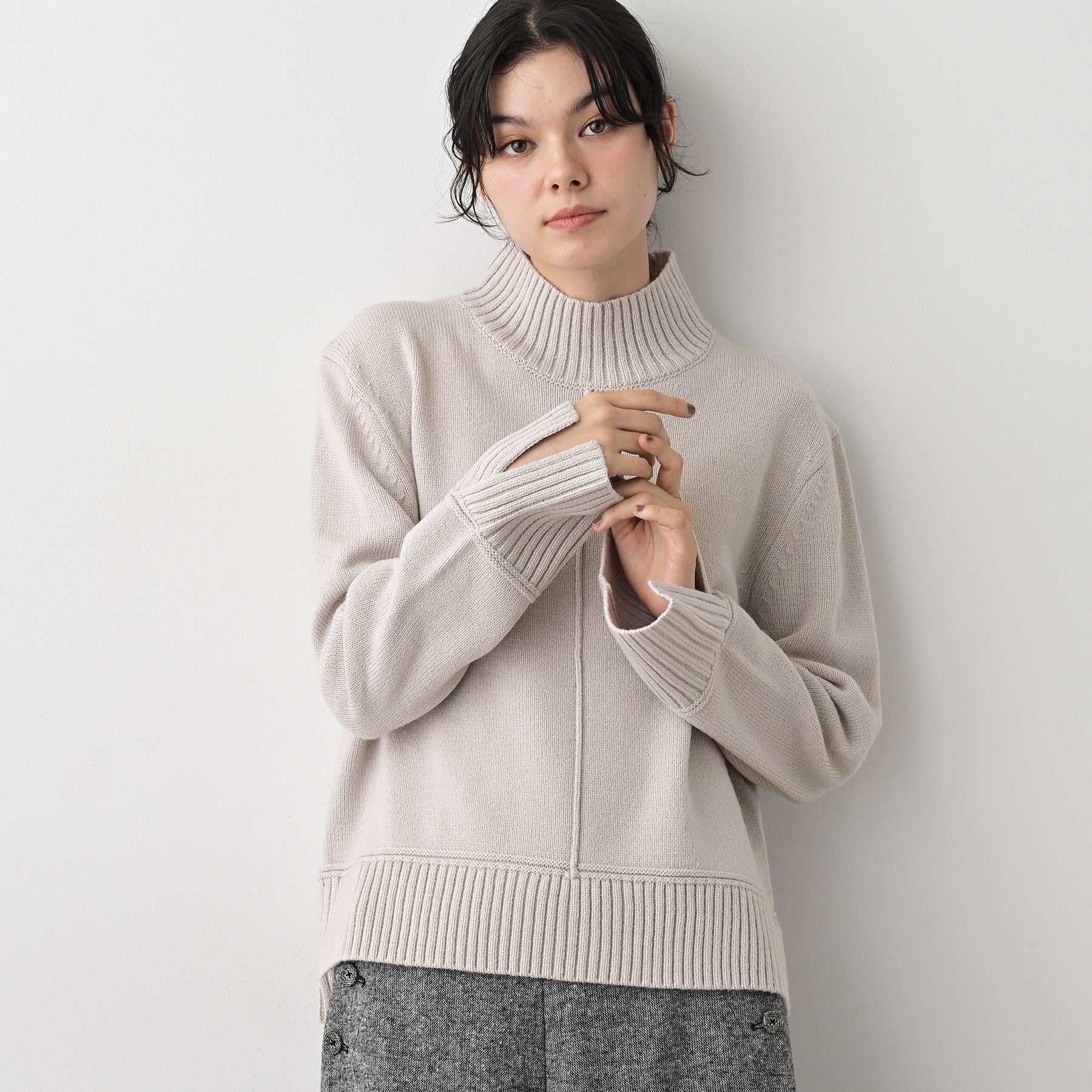 デッサン Dessin ハイネックニット （レッド(063)） レッド(063)