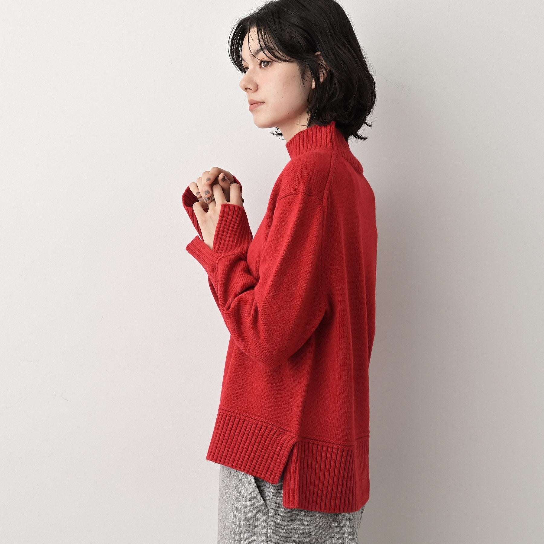 デッサン Dessin ハイネックニット （レッド(063)） レッド(063)