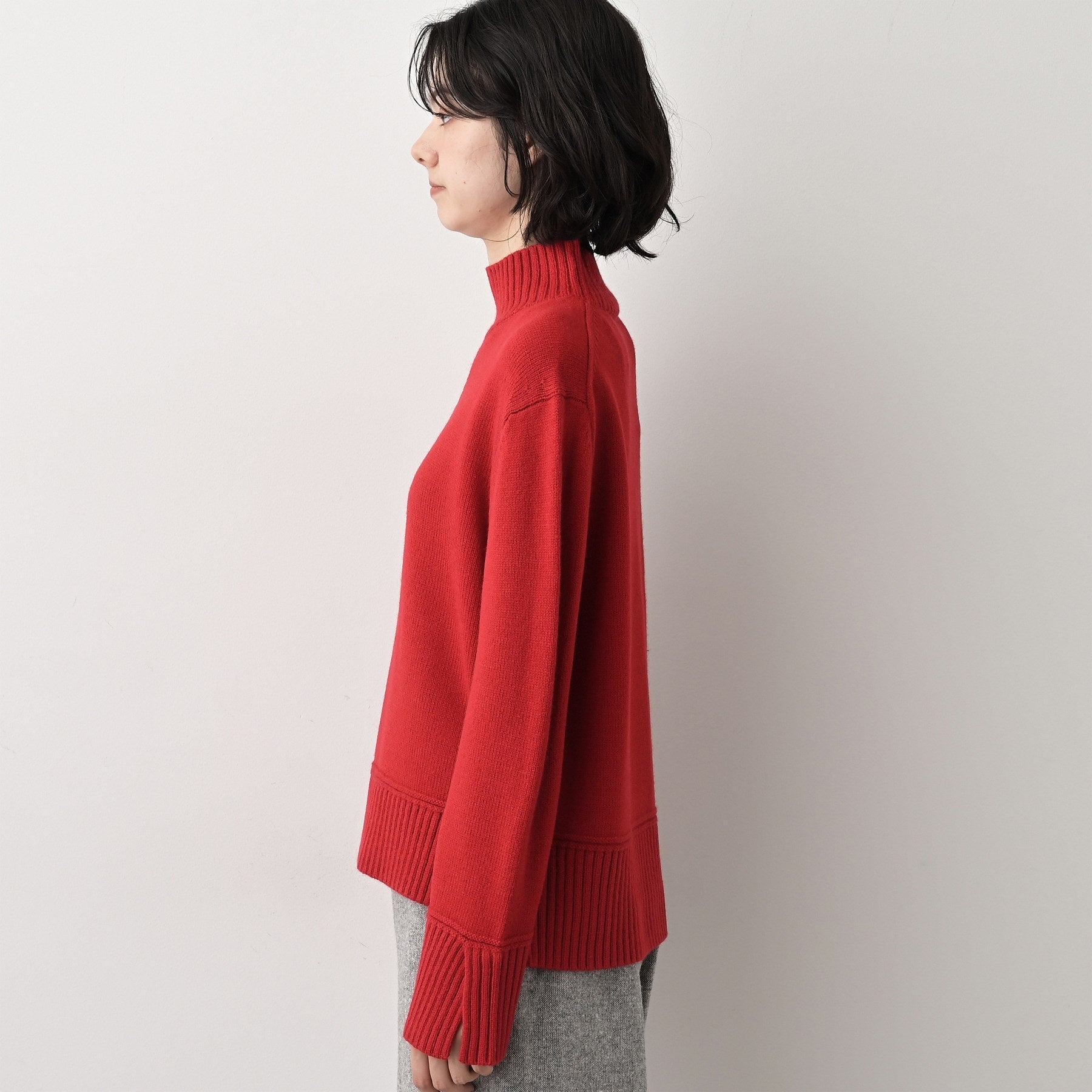 デッサン Dessin ハイネックニット （レッド(063)） レッド(063)