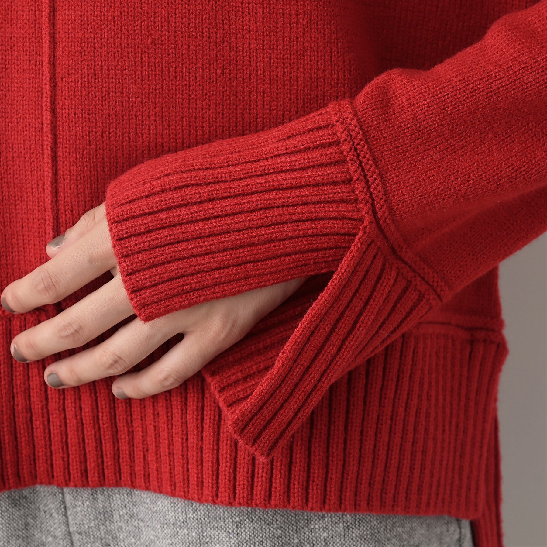 デッサン Dessin ハイネックニット （レッド(063)） レッド(063)