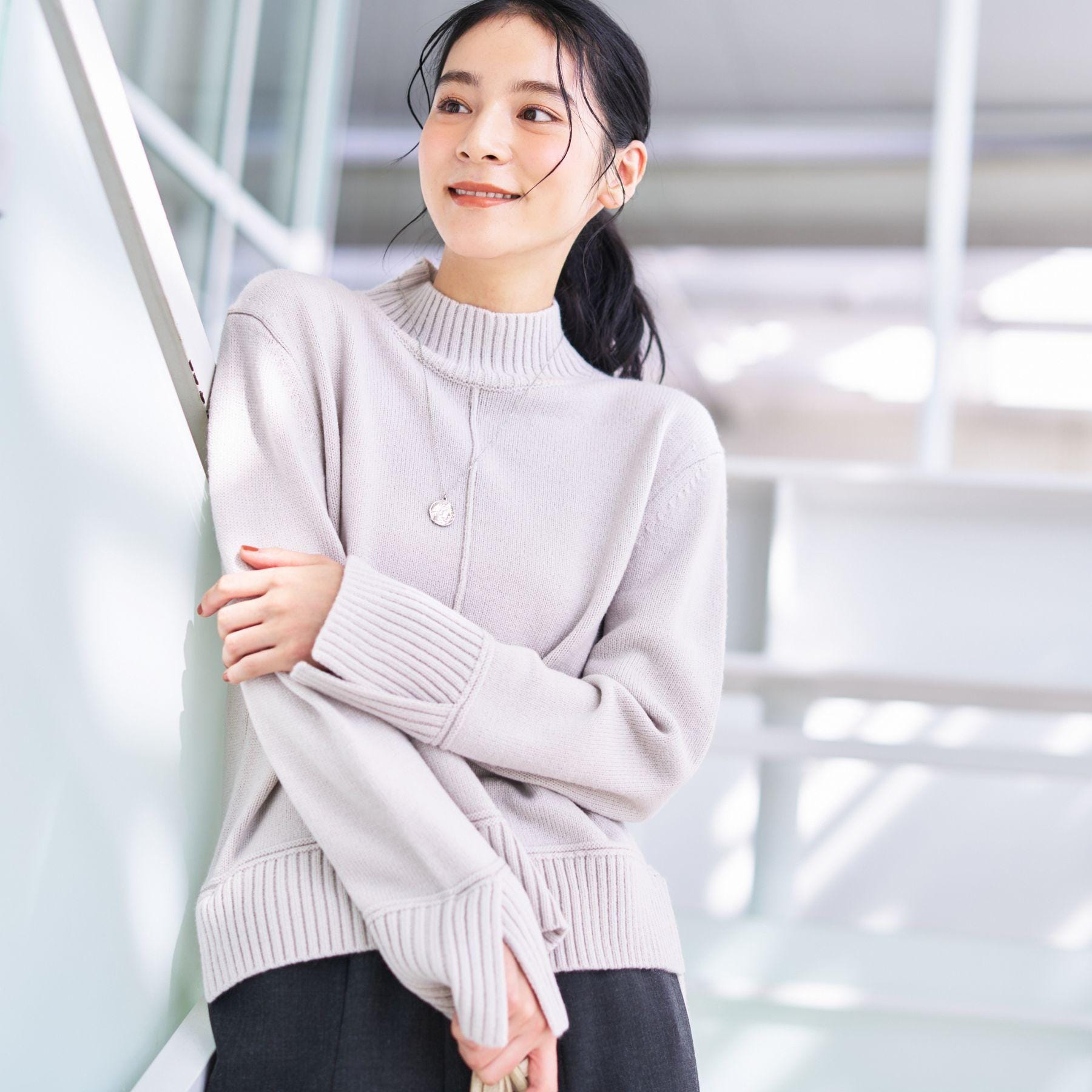 デッサン Dessin ハイネックニット （レッド(063)） レッド(063)