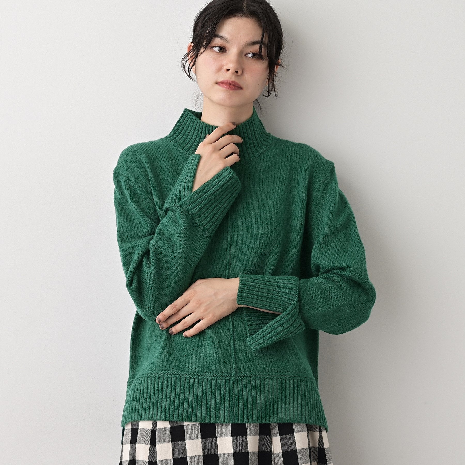 デッサン Dessin ハイネックニット （グリーン(023)） グリーン(023)