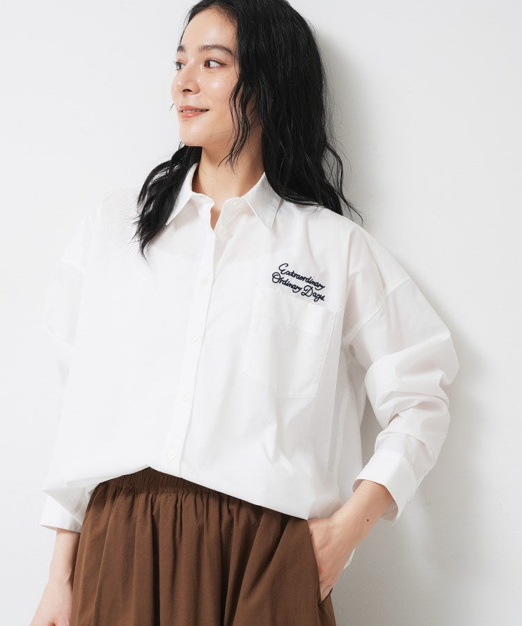 デッサン Dessin 刺繍シャツ （サックスブルー(090)） サックスブルー(090)