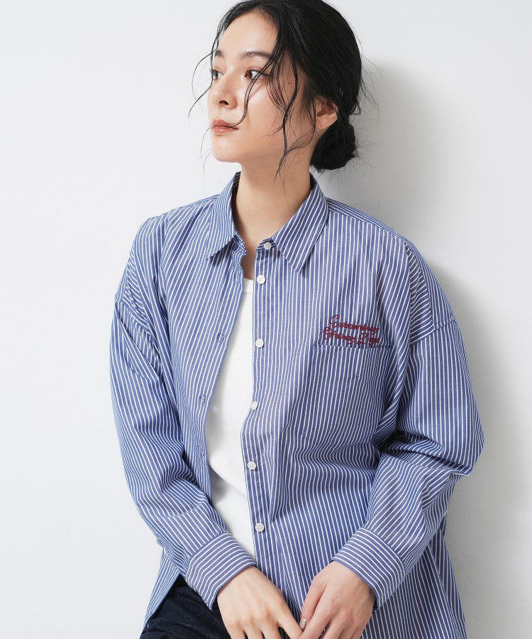 デッサン Dessin 刺繍シャツ （サックスブルー(090)） サックスブルー(090)