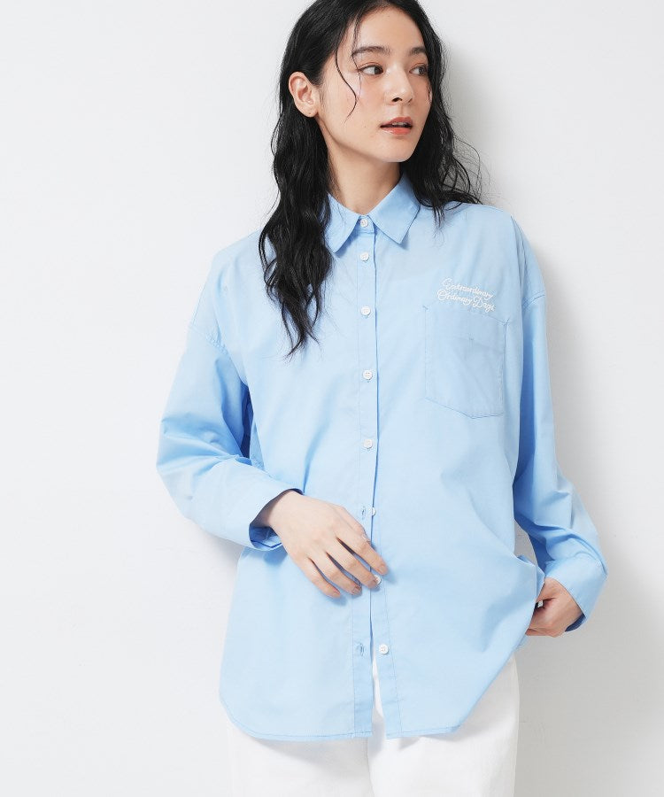 デッサン Dessin 刺繍シャツ （サックスブルー(090)） サックスブルー(090)