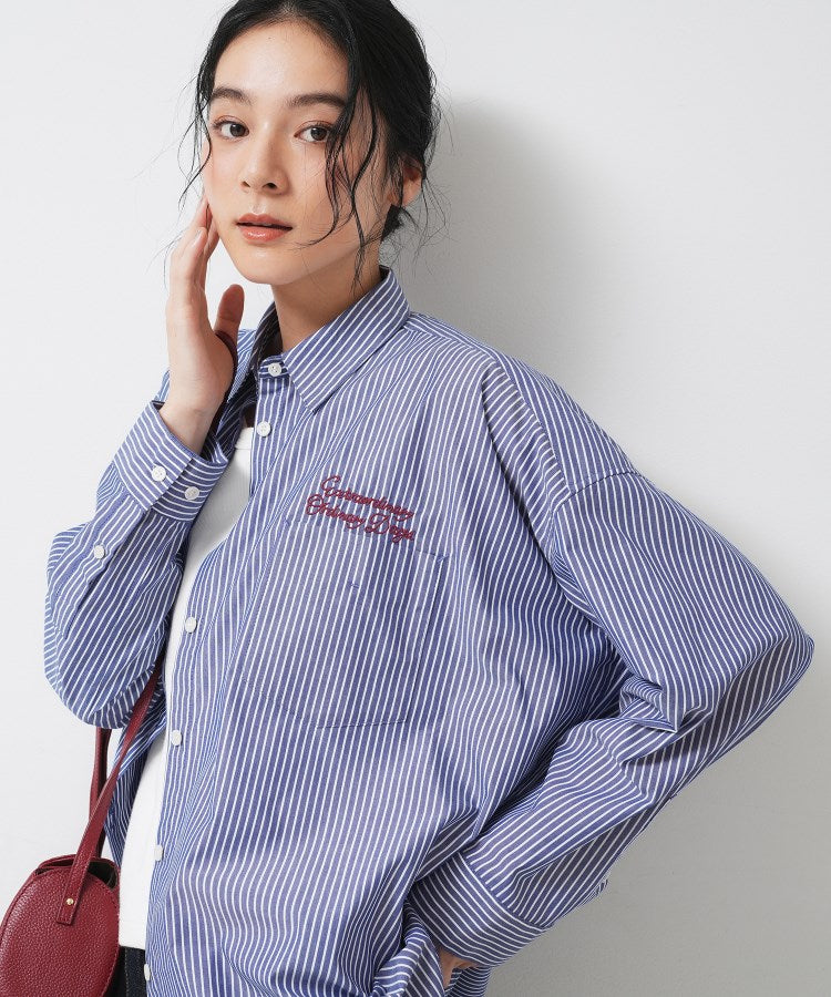 デッサン Dessin 刺繍シャツ （サックスブルー(090)） サックスブルー(090)