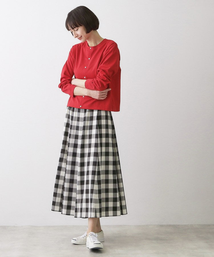 デッサン Dessin 映えチェックスカート （チャコールグレー(214)） チャコールグレー(214)