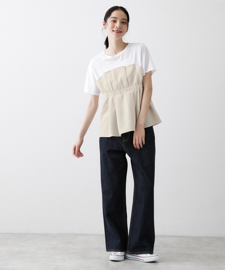 デッサン Dessin 【セットアップ可】ビスチェドッキングTシャツ （トープ(554)） トープ(554)