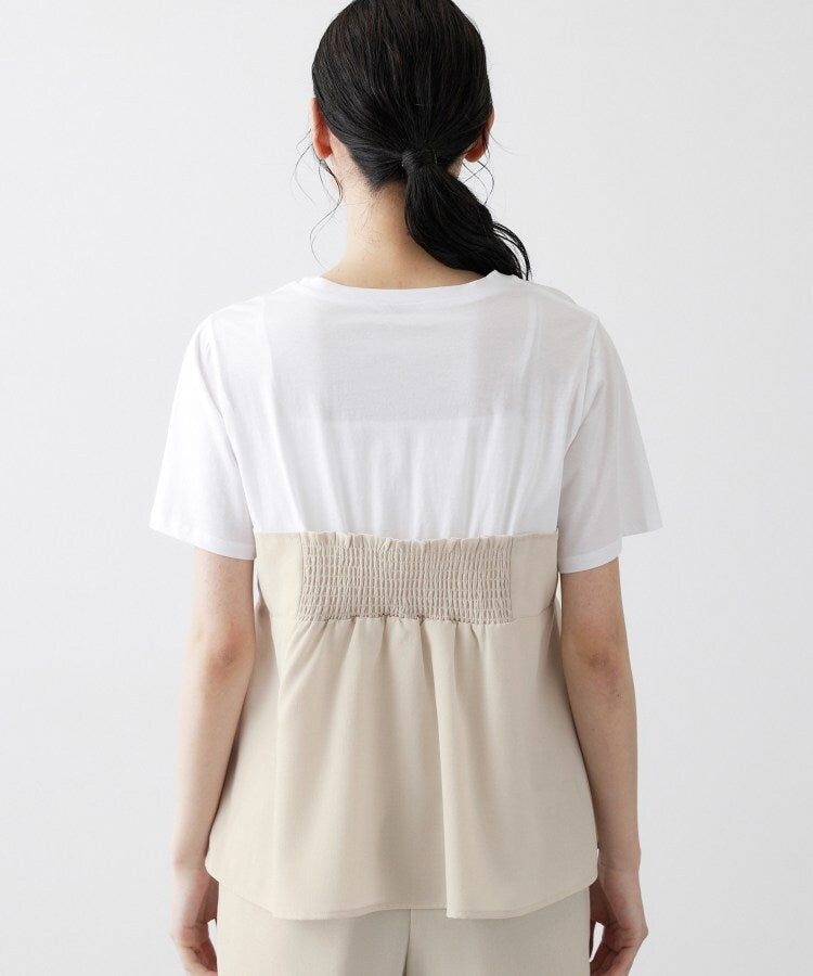 デッサン Dessin 【セットアップ可】ビスチェドッキングTシャツ （トープ(554)） トープ(554)