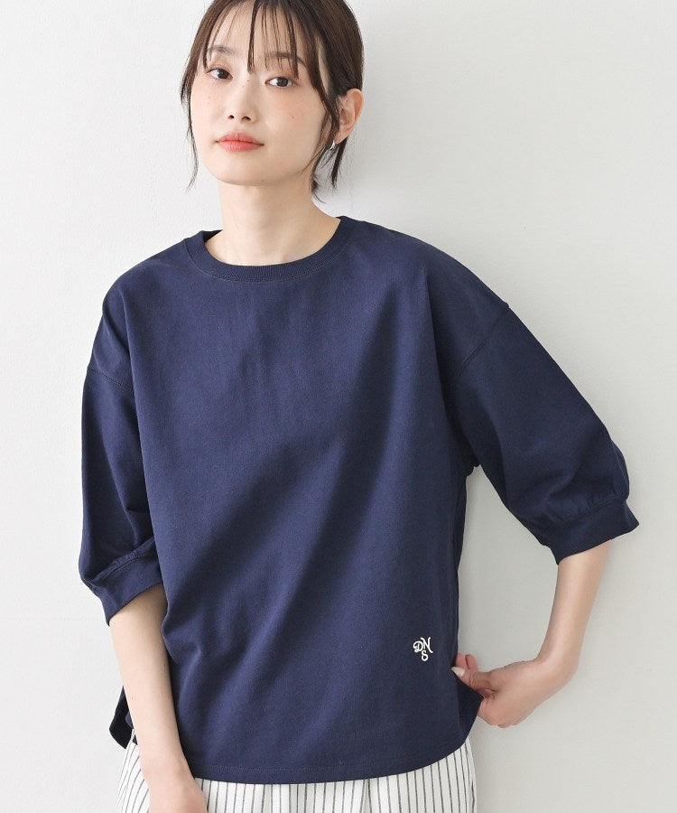 デッサン Dessin 【新色追加／360度可愛い】バックヘンリーカットソー5分袖 （ネイビー(094)） ネイビー(094)