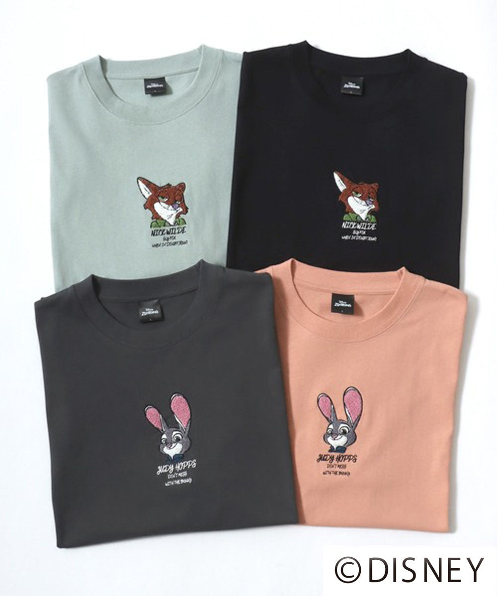 ディズニー Disney ミッキー ズートピア ベイマックス リロ＆スティッチ ルシファー キャラクター 半袖 Tシャツ （ブラック系その他5） ブラック系その他5
