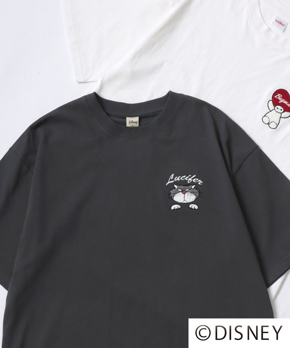 ディズニー Disney ミッキー ズートピア ベイマックス リロ＆スティッチ ルシファー キャラクター 半袖 Tシャツ （ブラック系その他5） ブラック系その他5