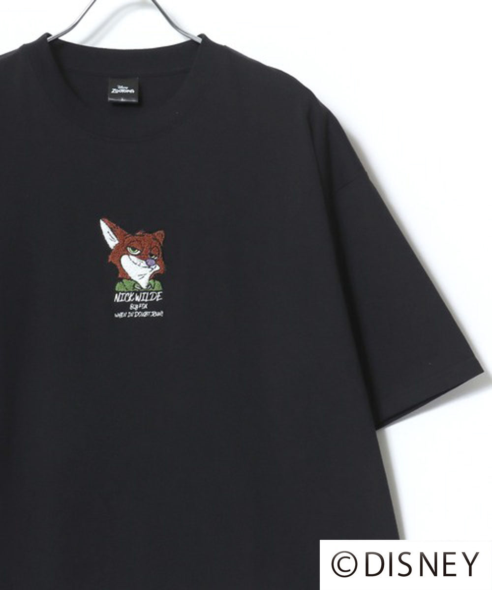 ディズニー Disney ミッキー ズートピア ベイマックス リロ＆スティッチ ルシファー キャラクター 半袖 Tシャツ （ブラック系その他3） ブラック系その他3