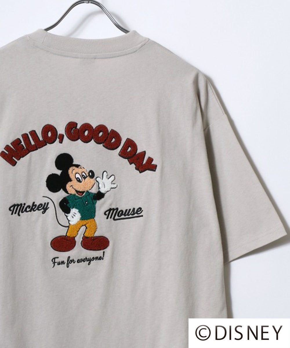 ディズニー Disney 『ミッキーマウス』『ベイマックス』『トイ・ストーリー』『ズートピア』 キャラクター 半袖 Tシャツ （グレイッシュベージュ） グレイッシュベージュ