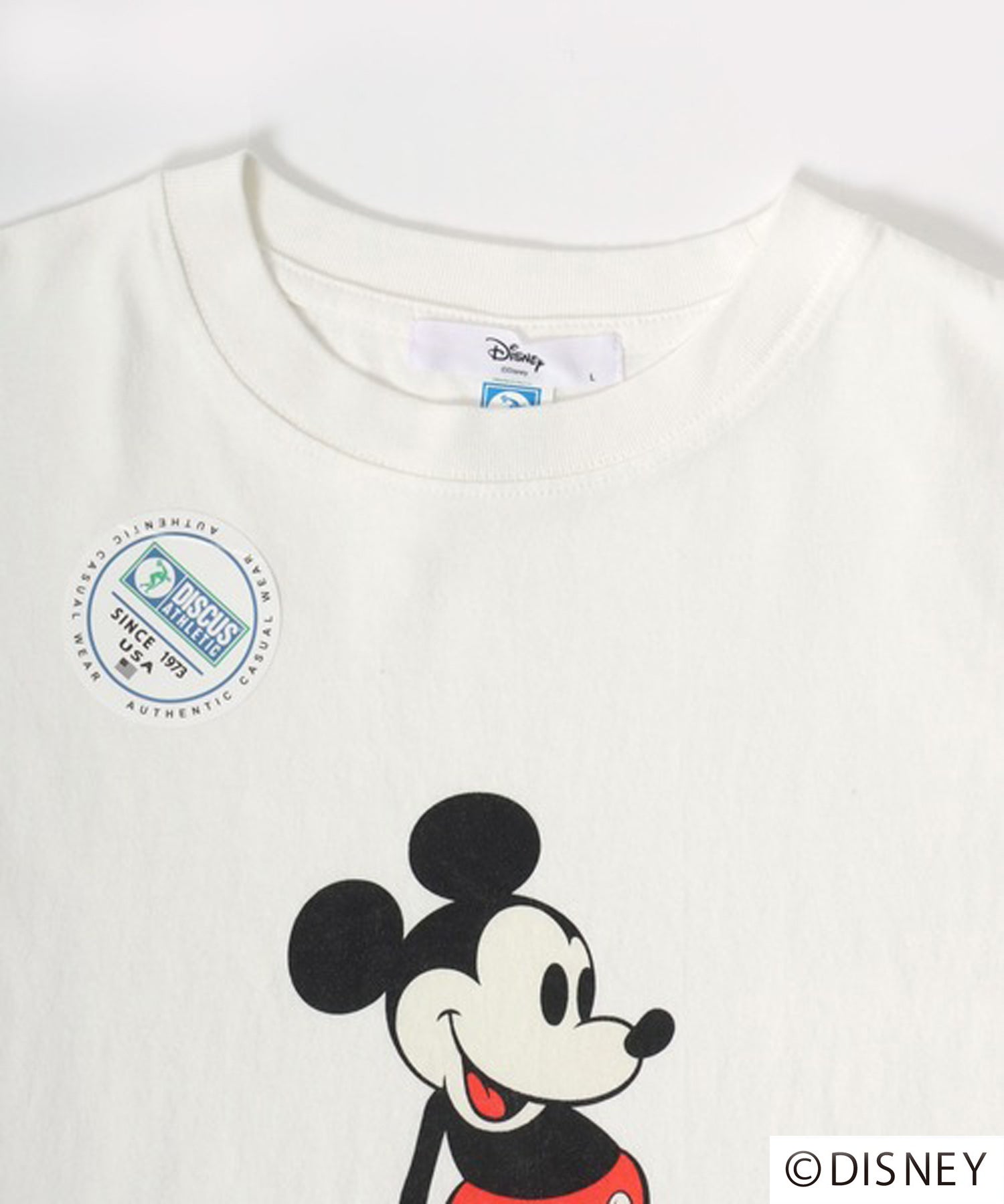 ディズニー Disney オーバーサイズ ミッキー ヴィンテージ レトロプリント 半袖Tシャツ （ホワイト） ホワイト