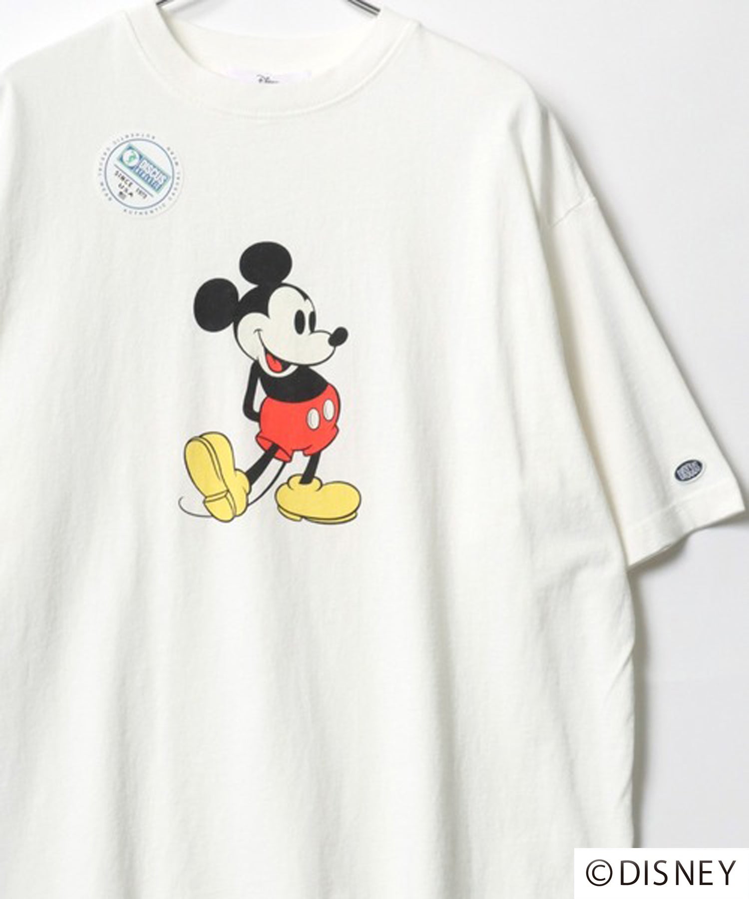 ディズニー Disney オーバーサイズ ミッキー ヴィンテージ レトロプリント 半袖Tシャツ （ホワイト系その他） ホワイト系その他