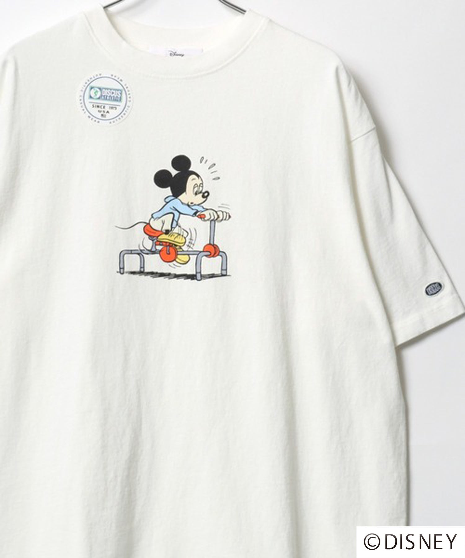 ディズニー Disney オーバーサイズ ミッキー ヴィンテージ レトロプリント 半袖Tシャツ （ホワイト系その他2） ホワイト系その他2