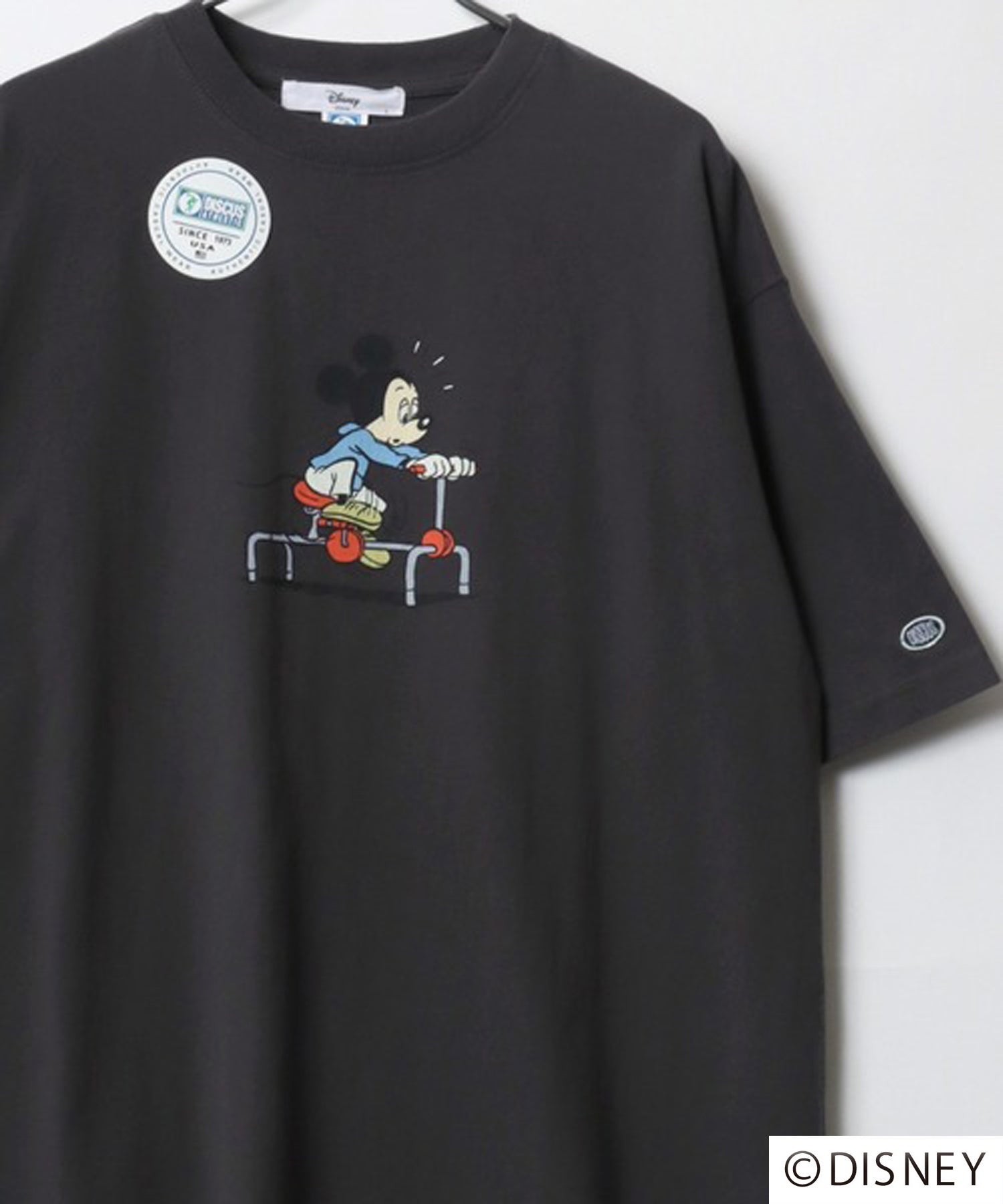 ディズニー Disney オーバーサイズ ミッキー ヴィンテージ レトロプリント 半袖Tシャツ （ブラック系その他2） ブラック系その他2