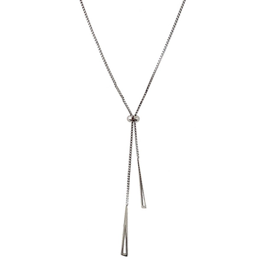 ダイヤモンドハーツ Diamond Hearts 【訳あり新品】トライアングルループタイ Yシェイプ ネックレス （シルバー） シルバー