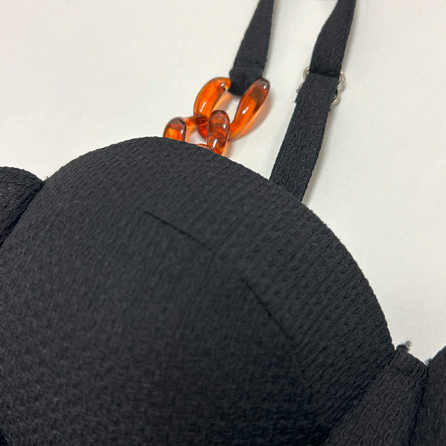 ダイヤモンドハーツ Diamond Hearts 【訳あり新品】チェーンストラップカットアウトワンピース水着 【返品不可商品】 （ホワイト） ホワイト