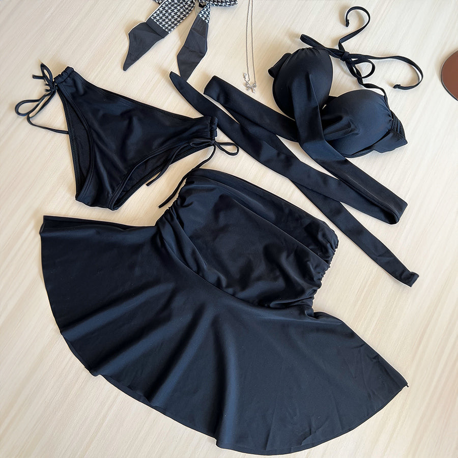ダイヤモンドハーツ Diamond Hearts 【訳あり新品】クロスデザインビキニセット 【返品不可商品】 （ブラック） ブラック