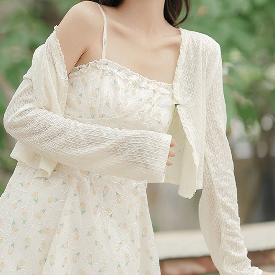 ダイヤモンドハーツ Diamond Hearts 【訳あり新品】フェミニンレースカーディガン （ホワイト） ホワイト