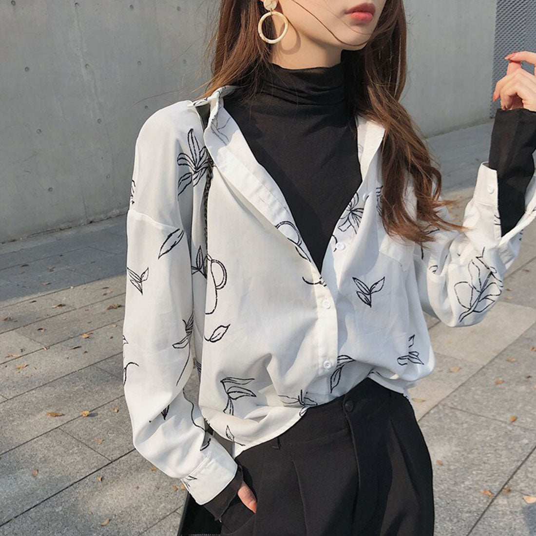ダイヤモンドハーツ Diamond Hearts シースルートップス長袖シアータートルネック