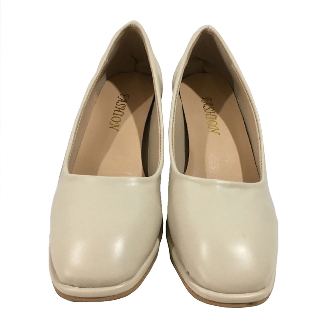 Dewlily Simple Pumps with Heels Korean Fashion for Teens, 20s, and 30s Chunky Heels Easy to Walk in Memory Foam Insoles Comfortable to Wear Great for Work and Job Hunting