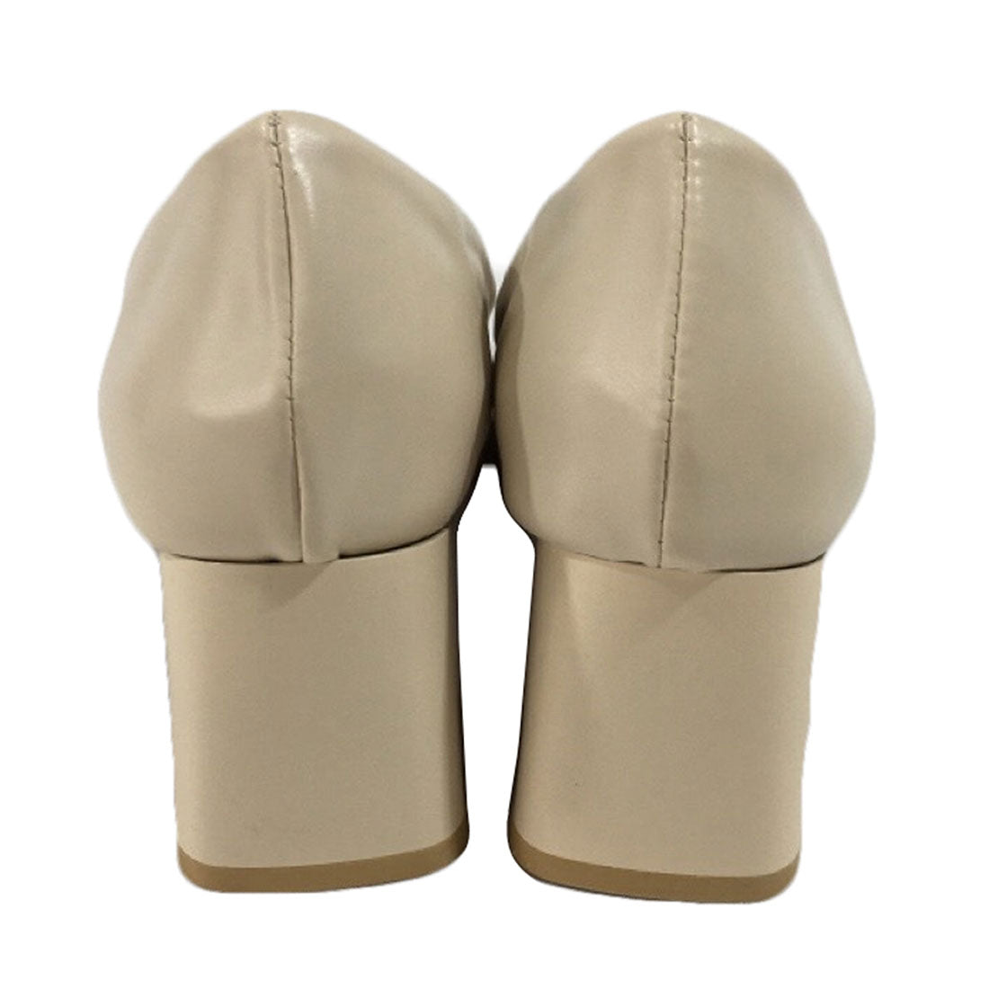 Dewlily Simple Pumps with Heels Korean Fashion for Teens, 20s, and 30s Chunky Heels Easy to Walk in Memory Foam Insoles Comfortable to Wear Great for Work and Job Hunting