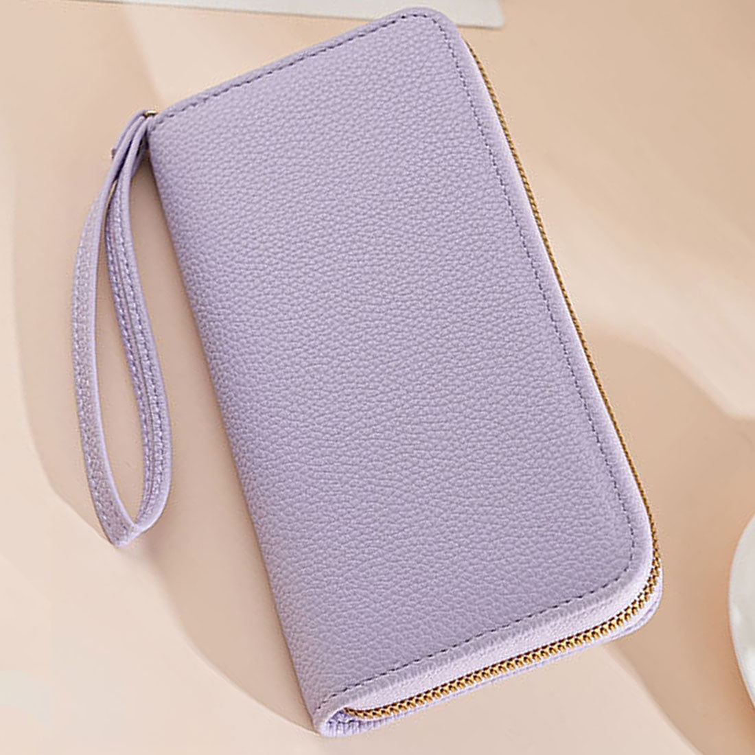 Dewlily Fake Leather Long Wallet for Women, Teens, 20s, 30s, Korean Fashion, Casual, Compact, Cute, Elegant, Gift, Present, Office