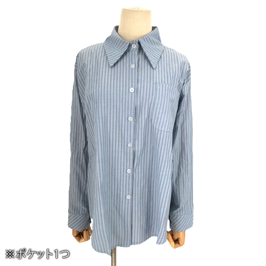 Dewlily Striped Blouse for Women, Tops, Shirts, Long Sleeves, Spring Clothes, Autumn Clothes, Korean Fashion, Teens, 20s, 30s, Office Casual, School, Large Sizes