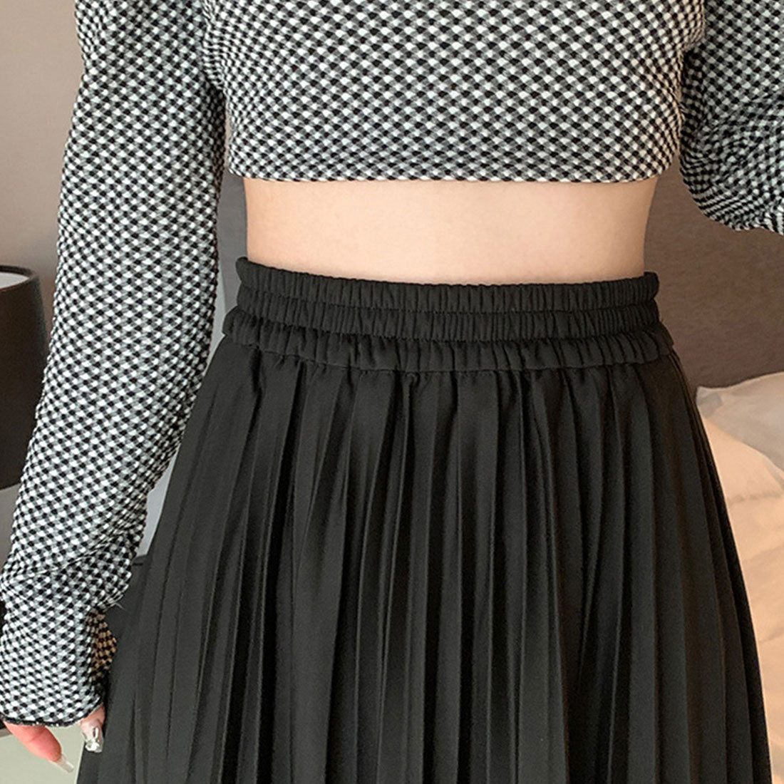 デューリリー Dewlily プリーツロングスカート レディース ボトムス 春服 夏服 秋服 韓国ファッション 10代 20代 30代 フレア ミディ丈 Aライン オフィスカジュアル