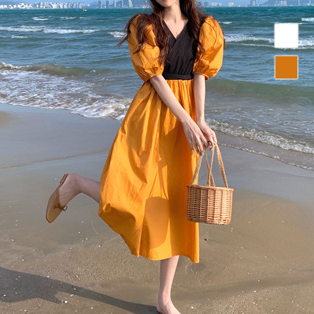 Dewlily Long Ribbon Cache-Coeur Dress Korean Fashion for Teens, 20s, 3 Dewlily Long Ribbon Cache-Coeur Dress Korean Fashion for Teens, 20s, 3