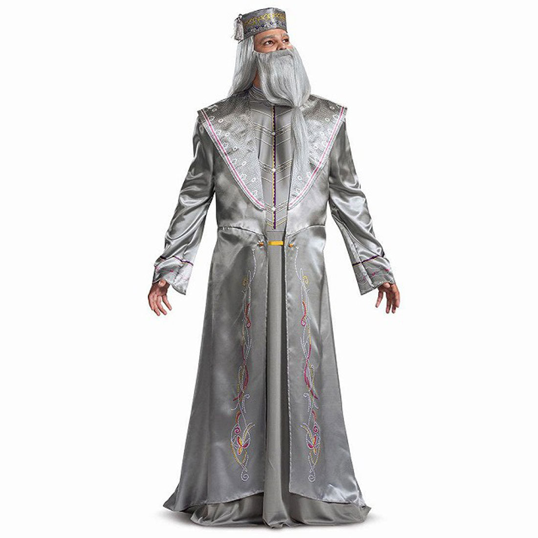 ディスガイズ Disguise ハロウィン コスプレ 仮装 ハリーポッター Harry Potter ダンブルドア 2点セット 全身 大人用 メンズ XL XXL 107679 （シルバー） シルバー