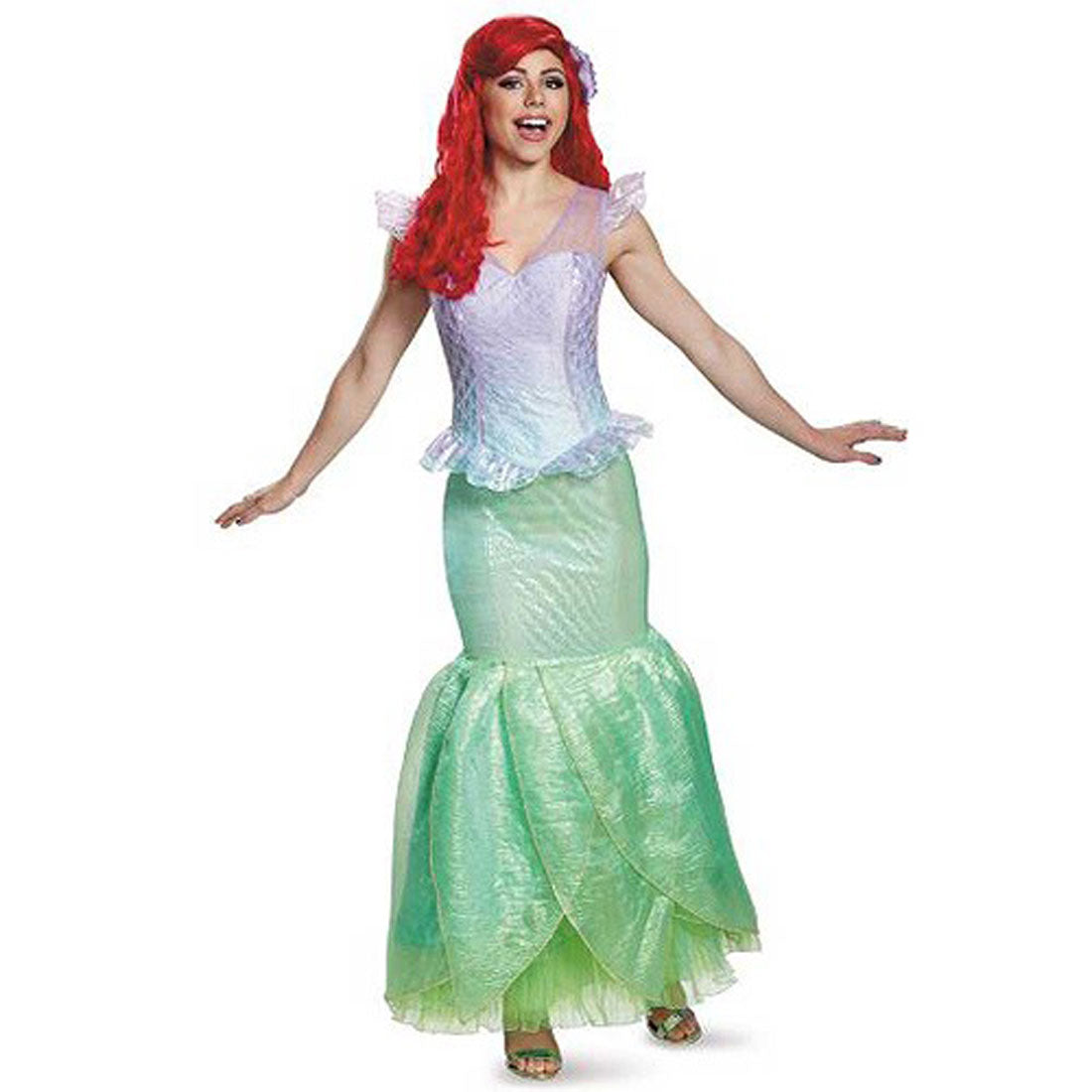 Disguise Halloween Cosplay Disney Ariel Ultra Prestige Deluxe Costume for Adults 98451N
