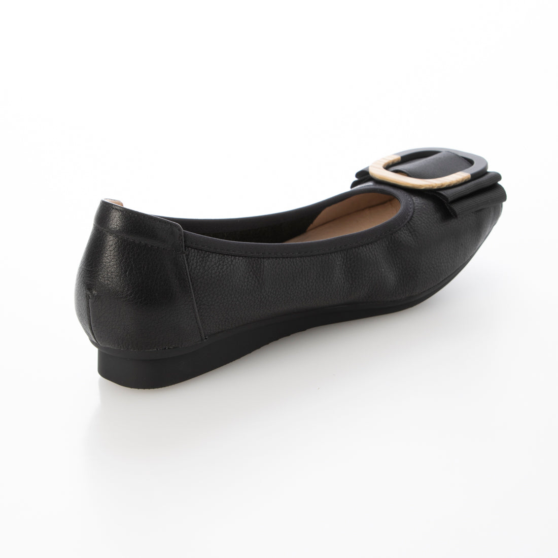 ドナミス Dona Miss バックル付き楽ちんフラットパンプス （BK） BK