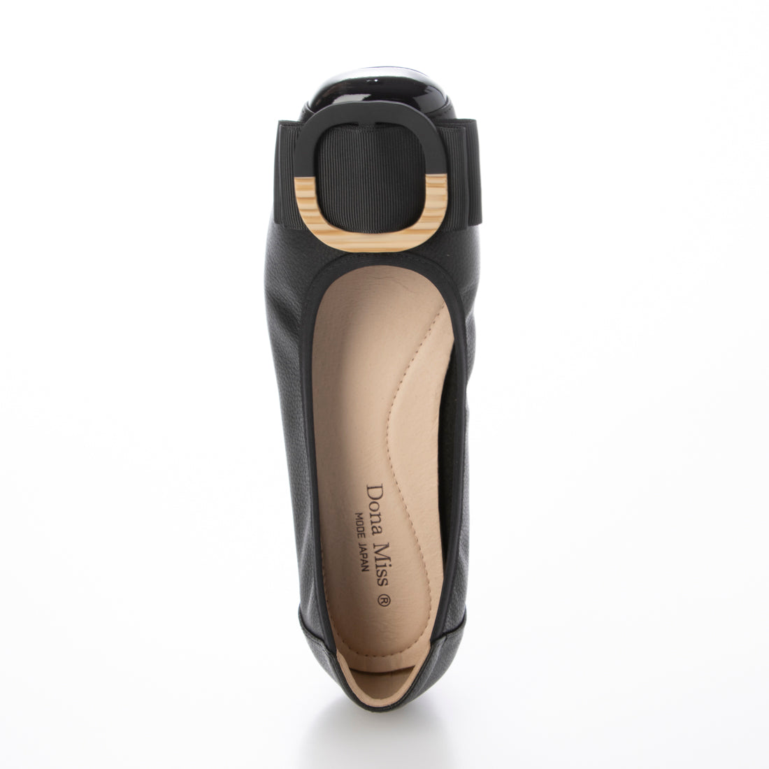 ドナミス Dona Miss バックル付き楽ちんフラットパンプス （BK） BK