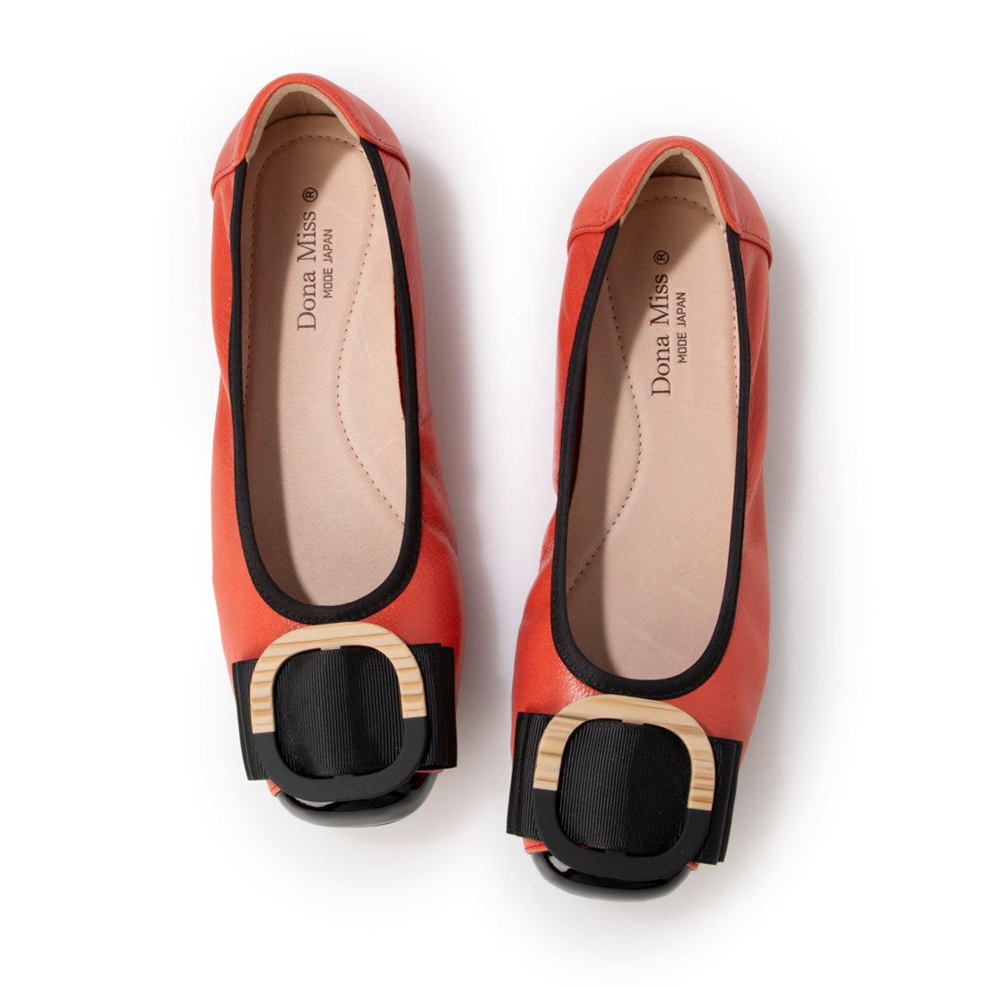 ドナミス Dona Miss バックル付き楽チンフラットパンプス （RE） RE
