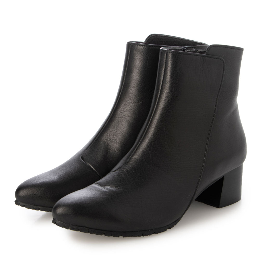 ドナミス Dona Miss 楽ちんフトレザーショートブーツ （BK） BK