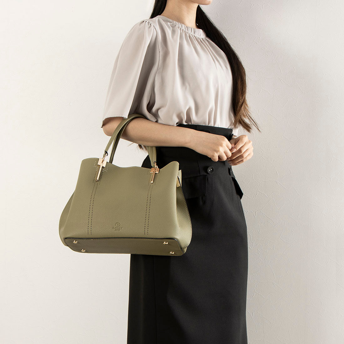 D.KELLY Tote Bag Punching Design Tote Soft Material Rich Color Variati