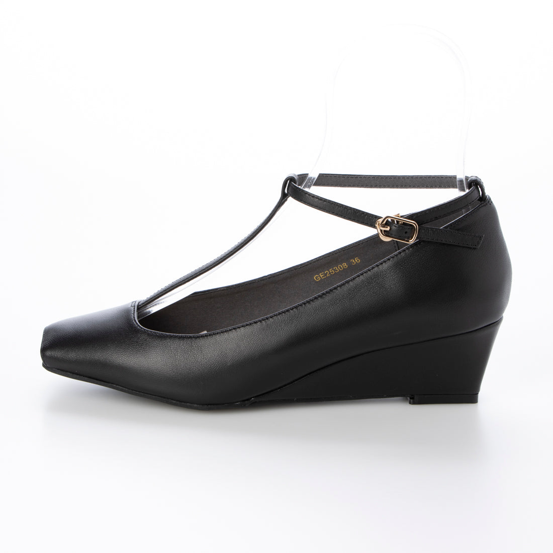 Daniella & GEMMA Square Toe T-Strap Wedge Pumps