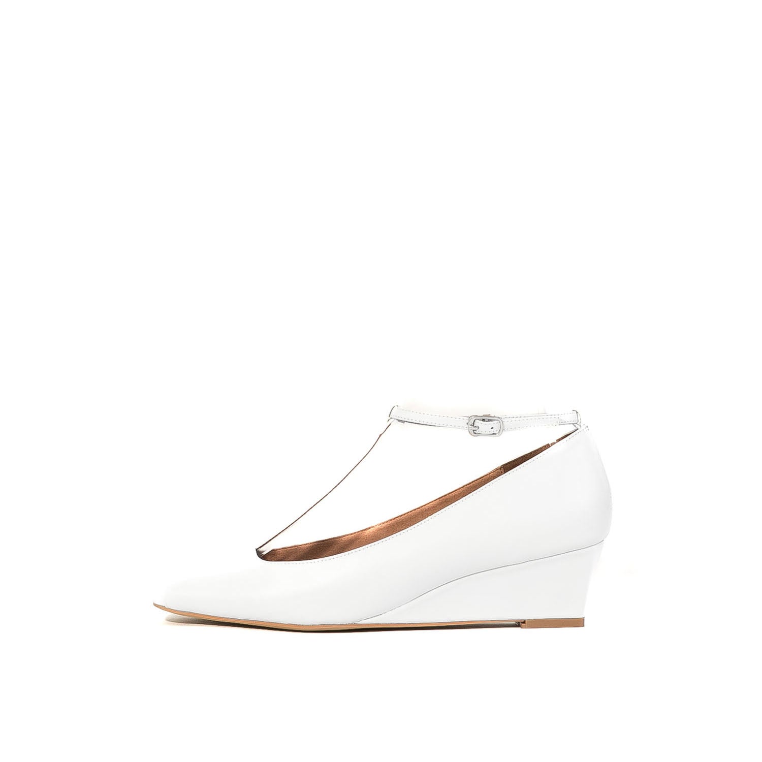Daniella & GEMMA Square Toe T-Strap Wedge Pumps