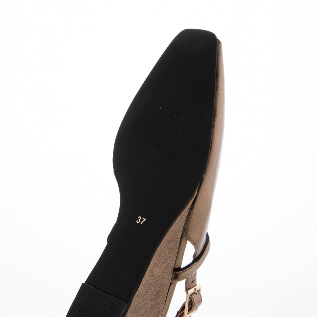 Daniella & GEMMA Peep-Toe Back-Belt Wedge Pumps