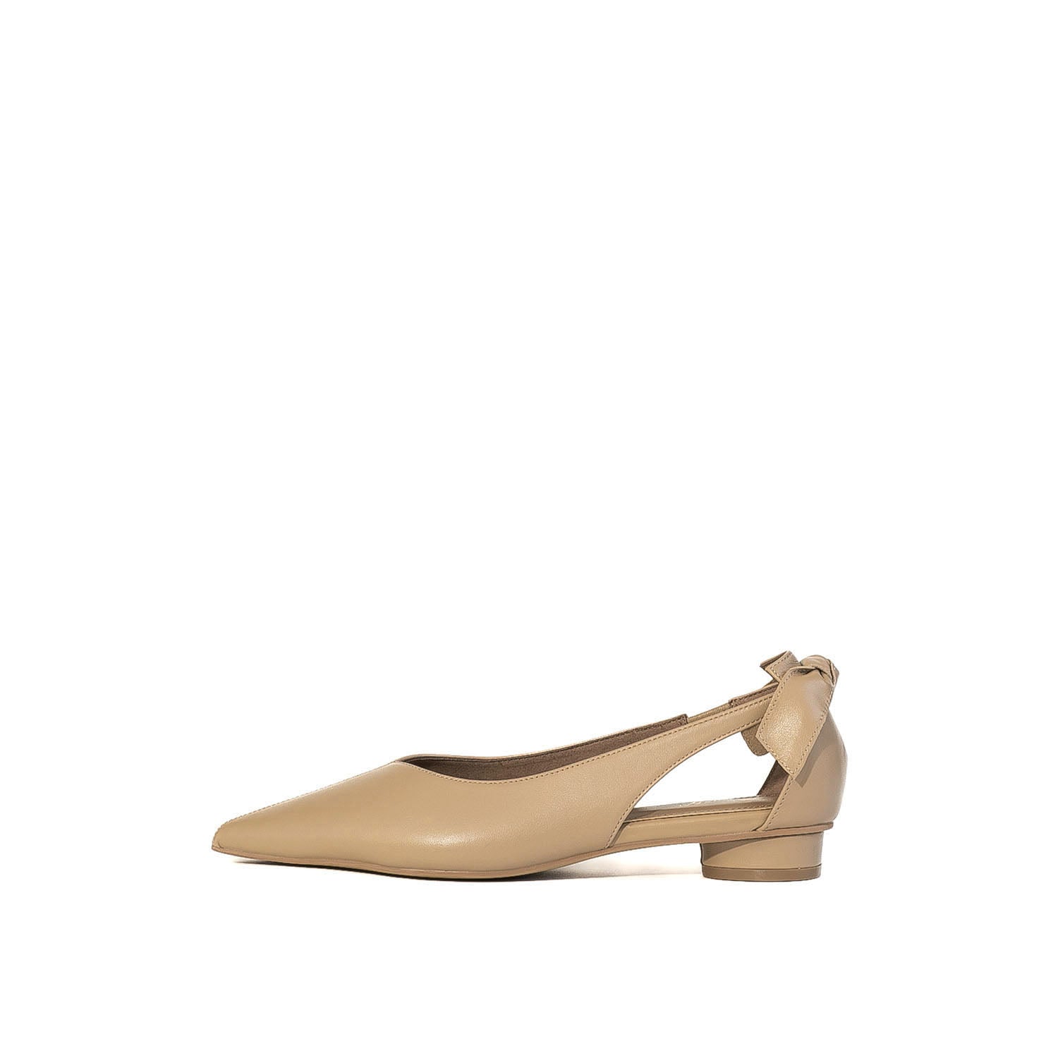 Daniella & GEMMA Back Ribbon Pointed Flat Pumps