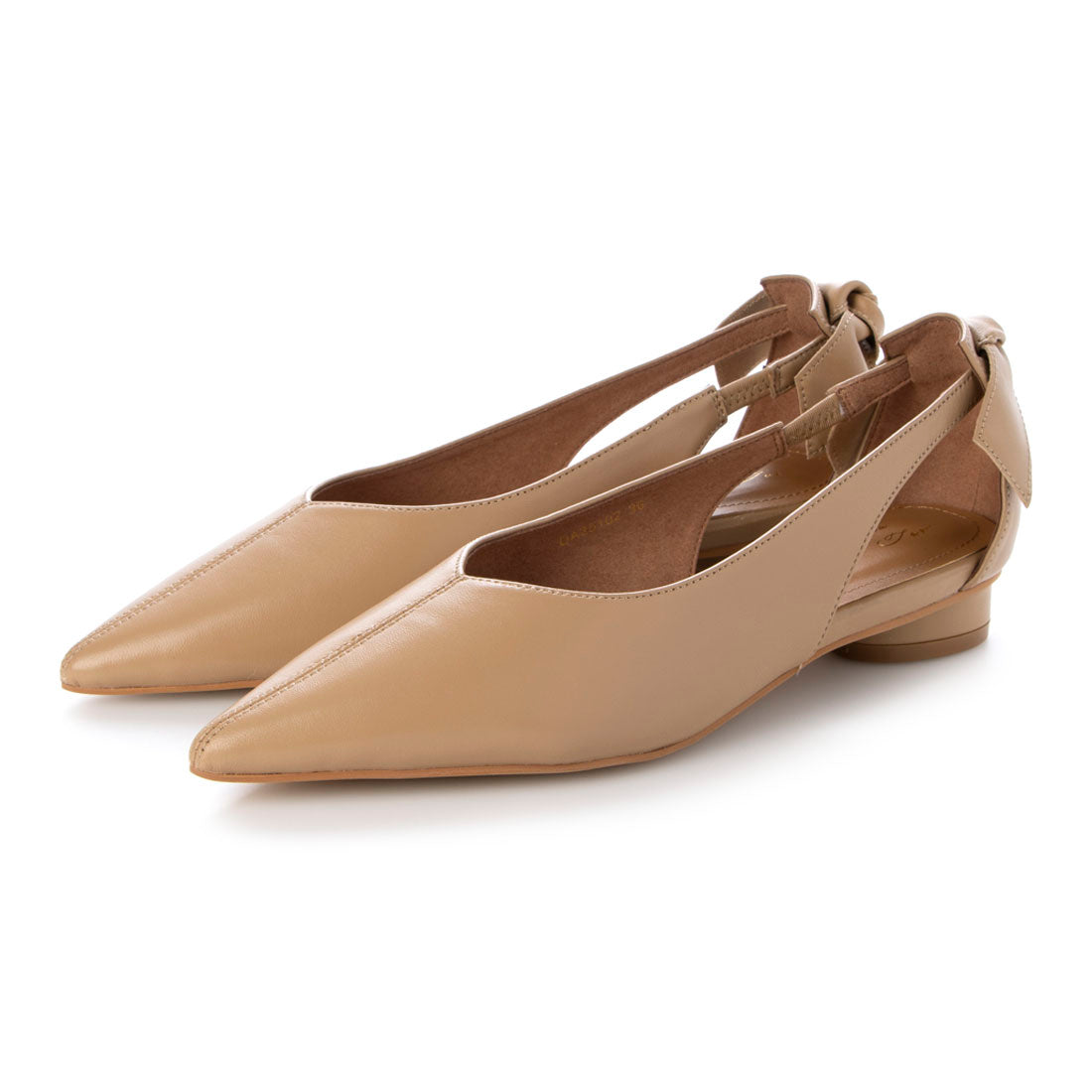 Daniella & GEMMA Back Ribbon Pointed Flat Pumps